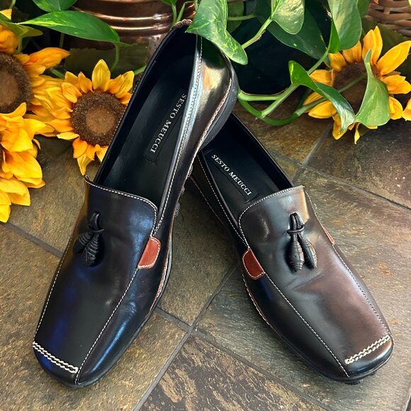NEW Sesto Meucci Italian Leather Driving Moccasins/Loafers - Picture 1 of 16